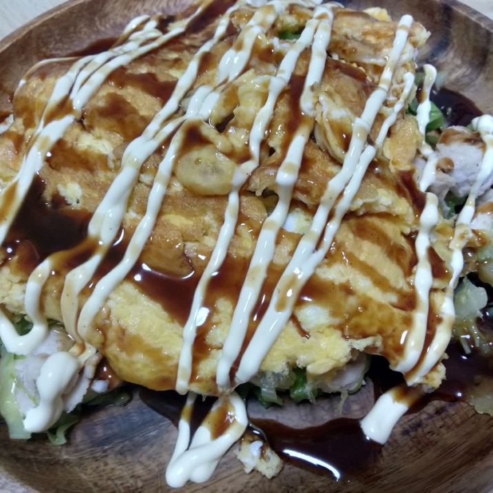 お好み焼き風卵焼きささみ